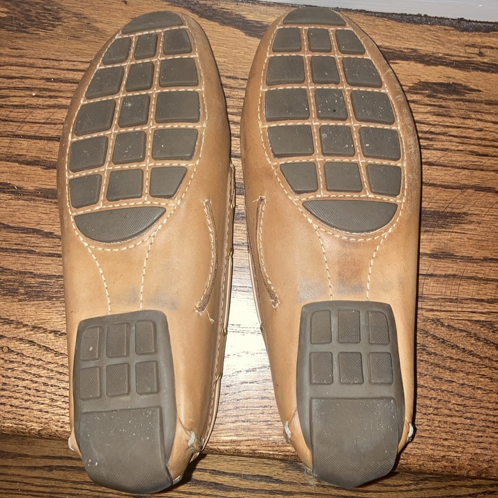 CLARKS Womens US 8 Artisan Driving Moccasins Mocs Brown Leather Loafers Flats - Picture 3 of 5